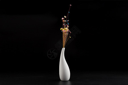 黑色艺术花瓶白色的花瓶背景