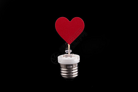心脏ps素材灯泡和爱心背景
