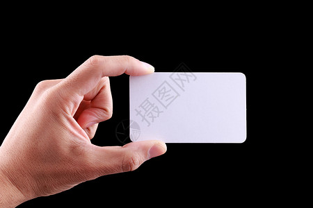 卡片元素手拿白色的卡片背景