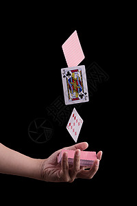 魔术高清素材手拿扑克牌背景