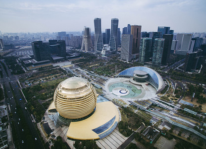 国际会议城市高楼特色建筑背景