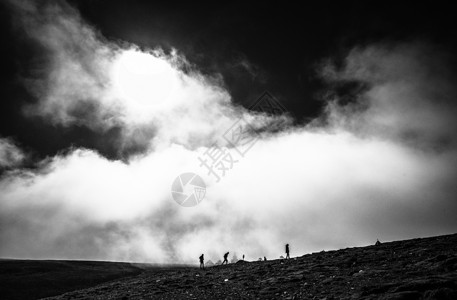 旅行 高原徒步 登山山顶高清图片