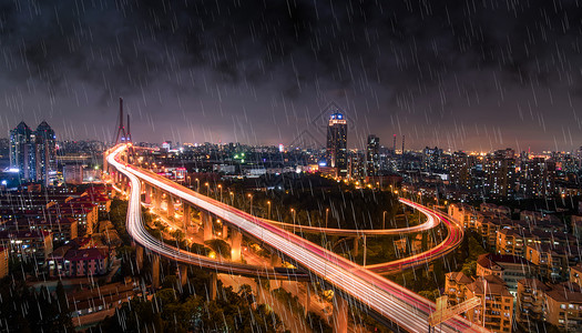 雨天积水雨天城市背景设计图片