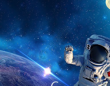 宇航员点亮地球未来图片