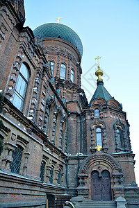 建筑欧式教堂拱门高清图片