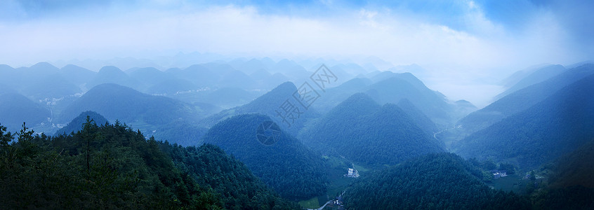 仙山流云千乳峰风光背景