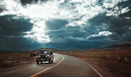 沙漠运动吉普车广告背景背景