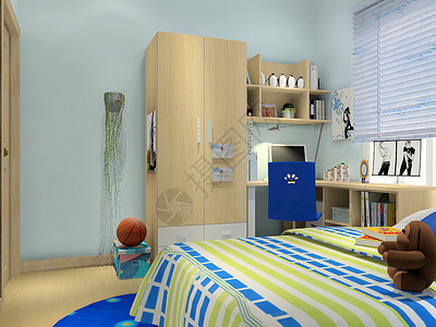 温馨的儿童房卧室效果图图片