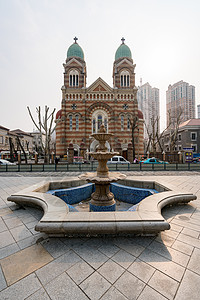 天津天主教堂背景图片