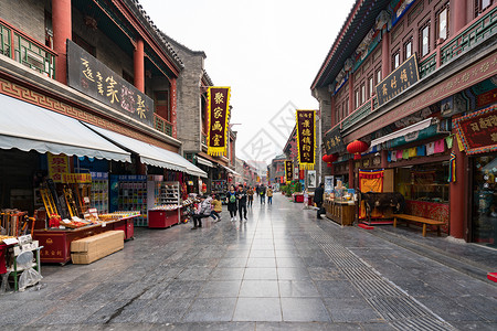 市井古文化街景色背景