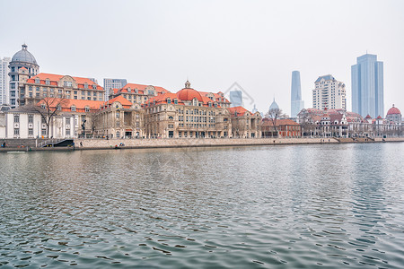 天津海河沿岸风景图片