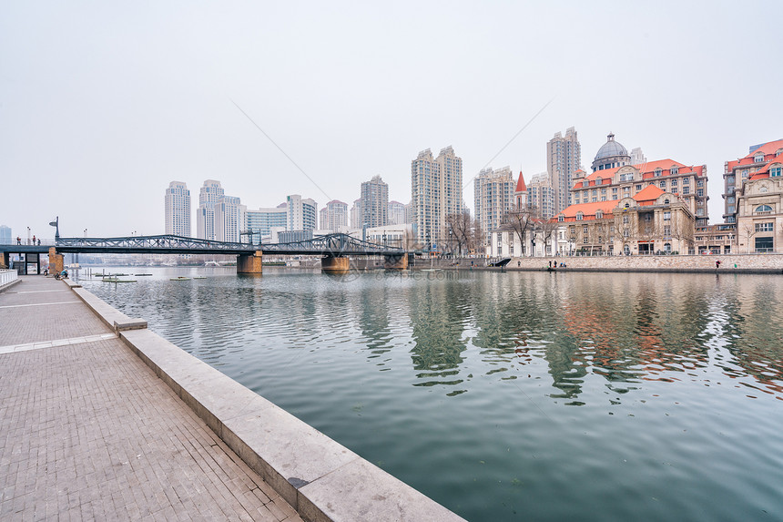 天津海河沿岸风景图片