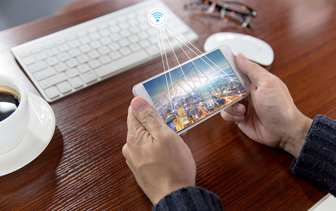 电子时间素材wifi移动智能生活设计图片