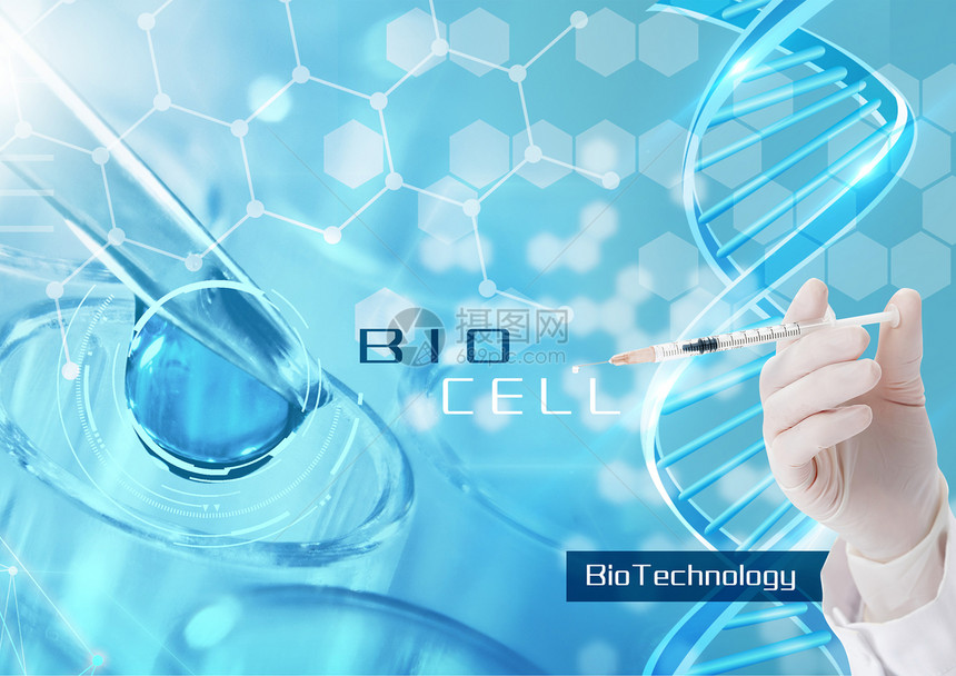 医学实验基因研究注射器图片