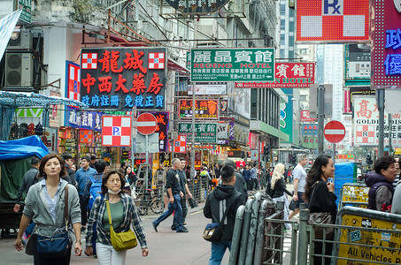 街头风光香港街头人文风光背景