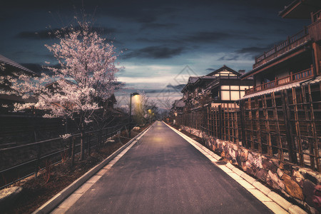 无锡拈花湾樱花小路背景