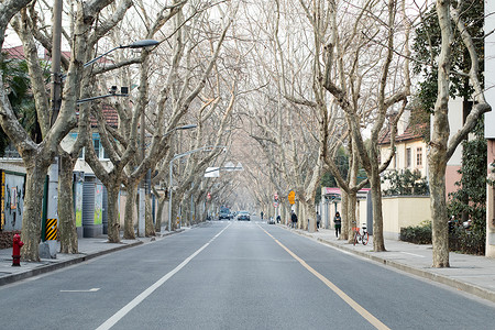 笔直的线条城市街道空景背景