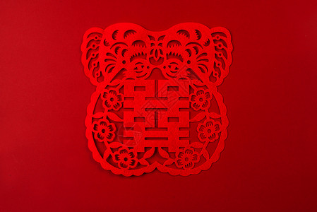 手绘鞭炮灯笼春节中国红福福字背景