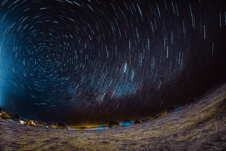 绿色星空光效新疆风光背景