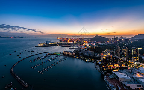 昔日码头蓝色的港湾背景