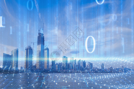 科技城市建筑商务背景背景图片