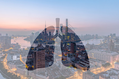 低碳城市治理雾霾城市设计图片