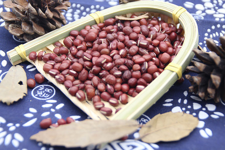 红小豆 红豆背景图片
