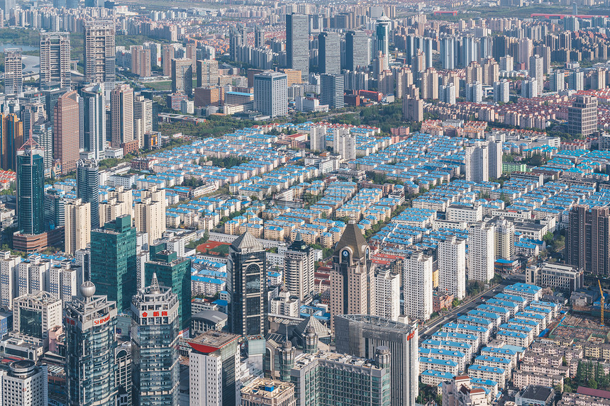 俯视城市风景图片