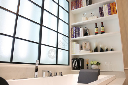 红酒和书素材品质生活 卫浴 浴缸背景