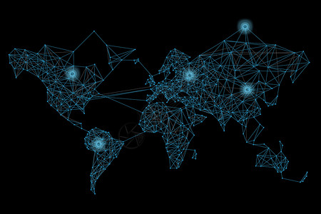 电脑线地球商务链接线背景设计图片