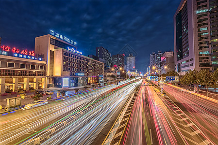 繁忙城市夜景背景图片