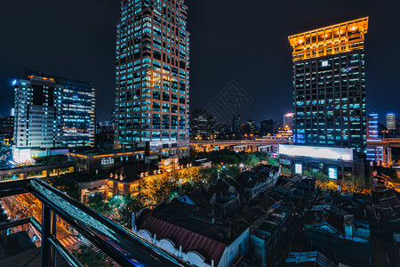 城市车流夜景图片