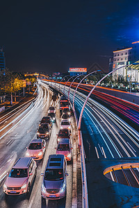 城市车流夜景图片