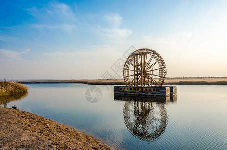 西部沙漠宁夏银川沙漠风光背景