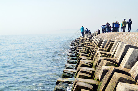 海堤海滩海堤高清图片