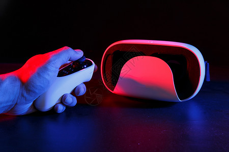 vr左右素材虚拟现实VR设备背景