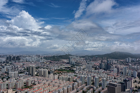 鸟瞰城市人口密集高清图片