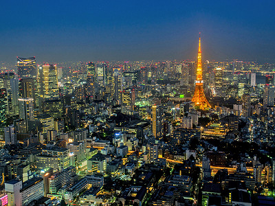日本东京日本建筑东京塔高清图片