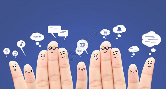 对话交流创意可爱手指头设计图片