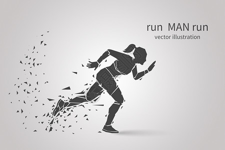 奔跑的人背景素材AI高清图片