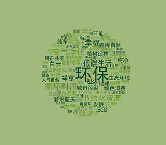 绿色生活海报简洁环保字背景素材设计图片
