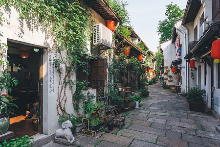 一条有故事的街杭州小河直街上的风景背景