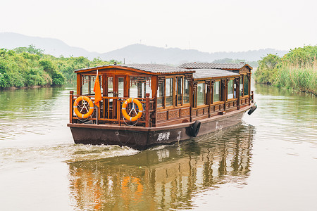 绿色氧吧德清下渚湖湿地背景