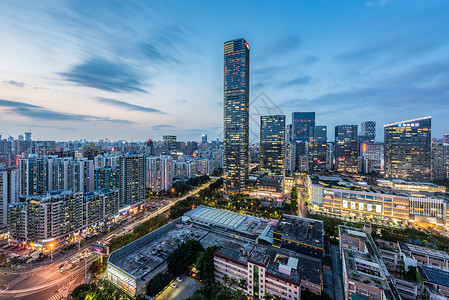 深圳第一高楼后海的夜景背景