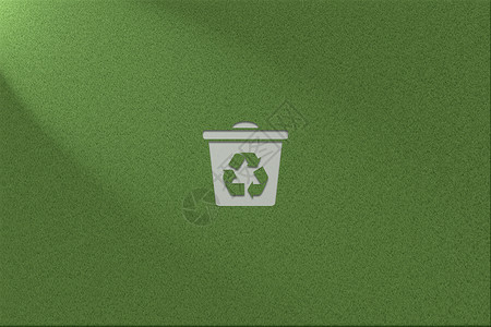 绿化垃圾绿色环保健康草地背景垃圾循环利用logo设计图片