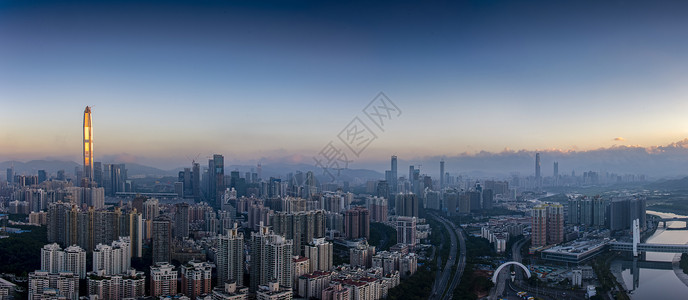 日照金楼深圳城市建筑风光地标高清图片素材