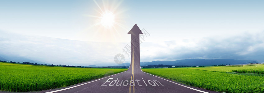 草原公路背景在路上的中国教育设计图片