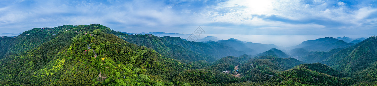 莫干山顶峰全景自然风景高清图片