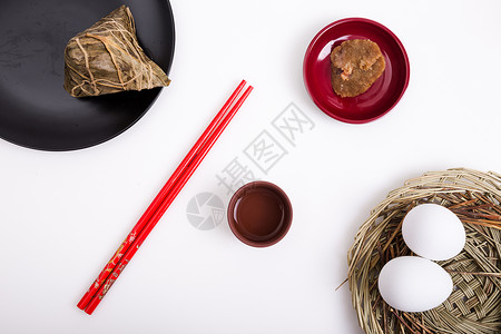 端午节食用粽子桌面简单背景背景图片