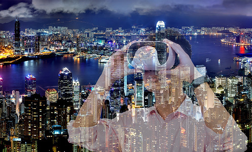 香港维多利亚港全景vr城市设计图片